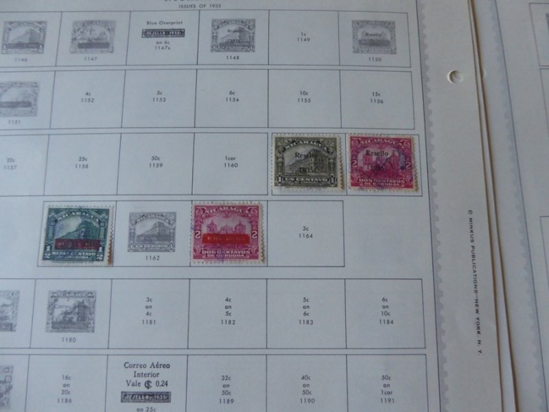 Nicaragua 1862-1974 Stamp Collection on Album Pages​