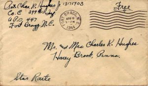 United States A.P.O.'s Soldier's Free Mail 1944 Fort Bragg, N.C. [A.P.O. 447]...