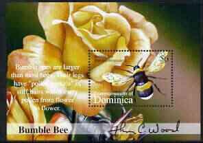 Dominica 2002 Flora & Fauna perf m/sheet (Bumble Bee ...
