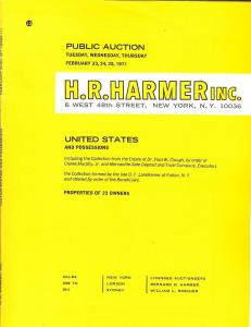 HR Harmer: Sale # 2009-2011  -  United States and Possess...