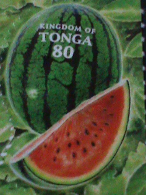 ​TONGA-SC#1054D -BEAUTIFUL LOVELY WATER MELON-DIE CUT- MNH -VF-HARD TO FIND