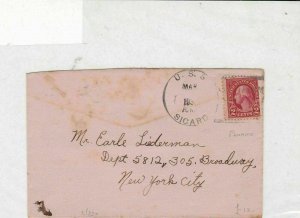 united states 1930s U.S.S. Sicard cancel to new york city stamps cover ref 21428