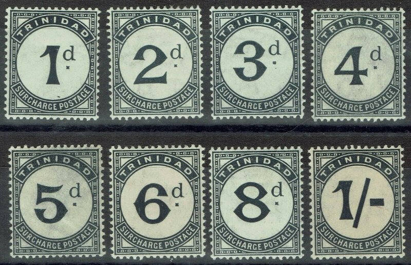 TRINIDAD 1905 POSTAGE DUE SET WMK MULTI CROWN CA