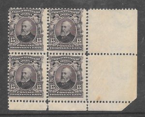 #308 MNH Block of 4 major perf  seperation