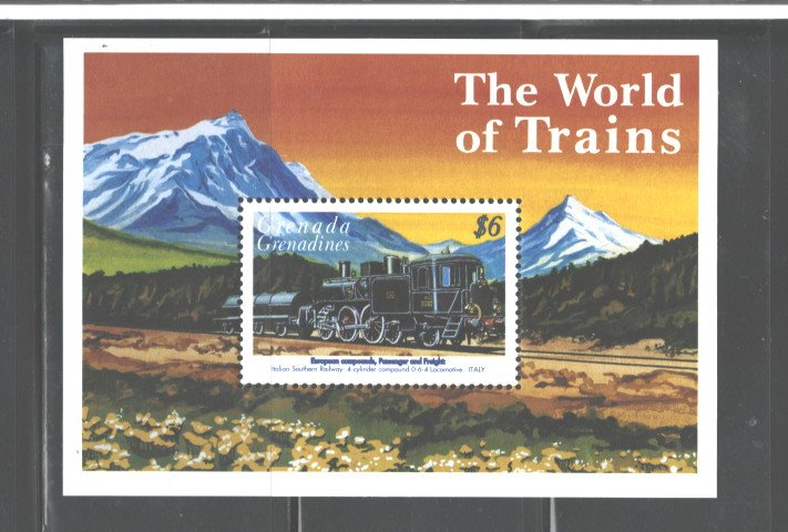 GRENADA GRENADINES 1999  TRAINS  M.S. #2093 MNH