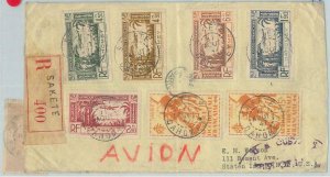 77355 - DAHOMEY  - POSTAL HISTORY -  Registered COVER from SAKETE  1947