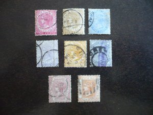 Stamps - Straits Settlements - Scott# 41-56 - Used Part Set of 8 Stamps