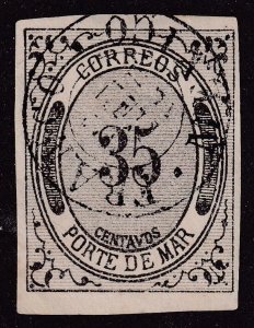 Mexico 1875 SC JX14 Used Porte de Mar 