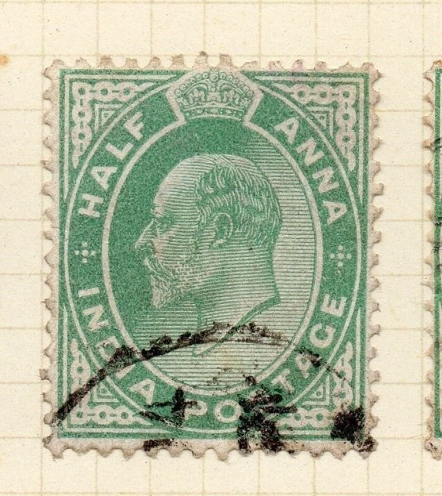 India 1902-11 Early Issue Fine Used 1/2a. 075431