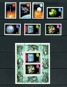 Dominica 1973 Sc#354/360a SPACE-INTERNATIONAL METEOROLOGICAL CENT Set +S/S MNH