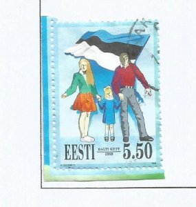 ESTONIA - 1999 - The Baltic Way - Perf Single Stamp - Mint Lightly Hinged