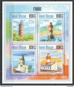 2013 Guinea-Bissau Architecture Lighthouses Kb ** Stamps St1274