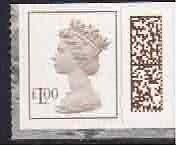 QEII 1st Machin SG V4780 Year Code M22L No Source code with Barcode (MNH)