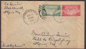 1937 Airmail 20c & 50c FDC Sc C21 & C22 Trans-Pacific Air Mail without cachet