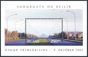 Iceland 977 sheet, MNH. Stamp Day 2002. Sudurgata, Reykjavic.