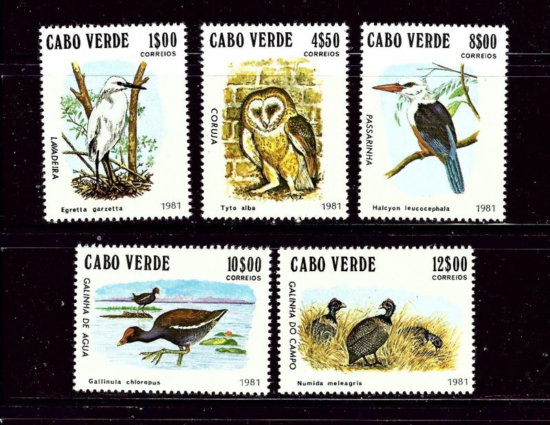 Cape Verde 436-40 MNH 1981 Birds set