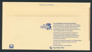 Australia PrePaid Envelope 1982 75th Anniversary of Scouting