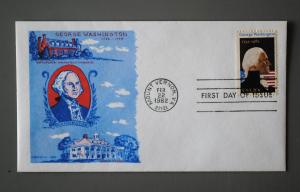#1952 FDC 20¢ George Washington Doris Gold Cachet
