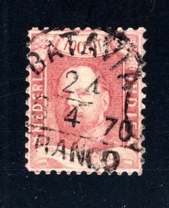 Netherlands Indies #2  F/VF, Used, King William III, CV $180.00 ..... 4220002