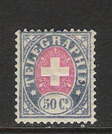 SWITZERLAND 1881 TELEGRAPH YVERT 4a 576CB
