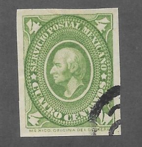 Mexico Scott #153a Used 4c  Miguel Hildalgo y Costilla stamp 2017 CV $250.00?