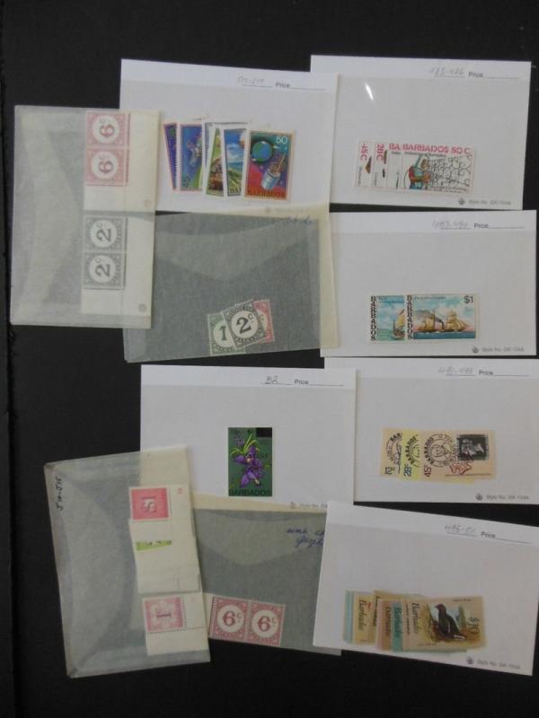 BARBADOS : Beautiful VF MNH accumulation of Better singles & sets. Cat $650++