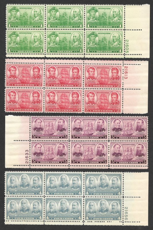 Doyle's_Stamps: Full Set MNH 1936/1937 Army-Navy PNBs+ Scott #785** to #794**