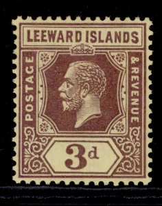 LEEWARD ISLANDS GV SG69, 3d purple/yellow, LH MINT.