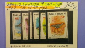 Wallis & Futuna 1987 Birds Scott# 363-368 Complete Mint VF-XF Never Hinged