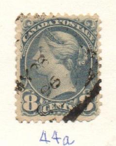 Canada Sc 44a 1893 8c blue gray small Queen Victoria stamp used