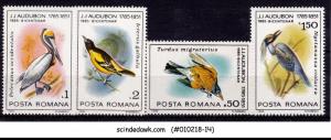 ROMANIA - 1985 J,J. AUDUBON BICENTENARY / BIRDS - 4V-  MINT NH