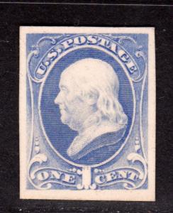 $US Sc#156P4 Mint/XF-Gem, Plate Proof on card, Cv. $300