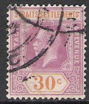 Straits Settlements #195 KG V Used