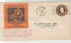 U.S. 1946 Int. Philatelic Wk Philately Makes Friends Illustd Stamp Cover Rf34464