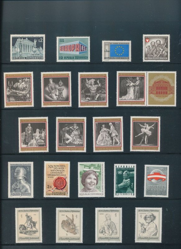 Austria 1967/73 Mostly MNH Art Aviation Theatre (Apx 200) ZK1684