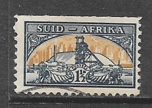 South Africa 107b: 1.5d Gold Mine, used, VF