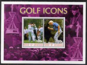 Myanmar 2001 Golf Icons (Lee Trevino & Greg Norman) p...