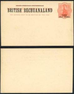 British Bechuanaland 1 1/2d O/P on QV 1d Red Foreign Postcard Mint