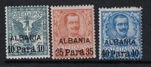 Italy Offices In Albania SC# 1-3 Mint Hinged / Hinge Rems - S18664