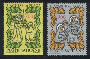 Vatican Blessed Agnes of Prague 2v 1982 MNH SC#705-706 SG#779-780