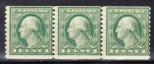 MOstamps - US Scott #490 Mint OG NH Coil Strip of 3 - Lot # HS-E93