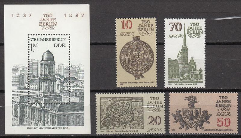 East Germany - 1986 750th Anniversary of Berlin Sc# 2546/2550 - MNH (243N)