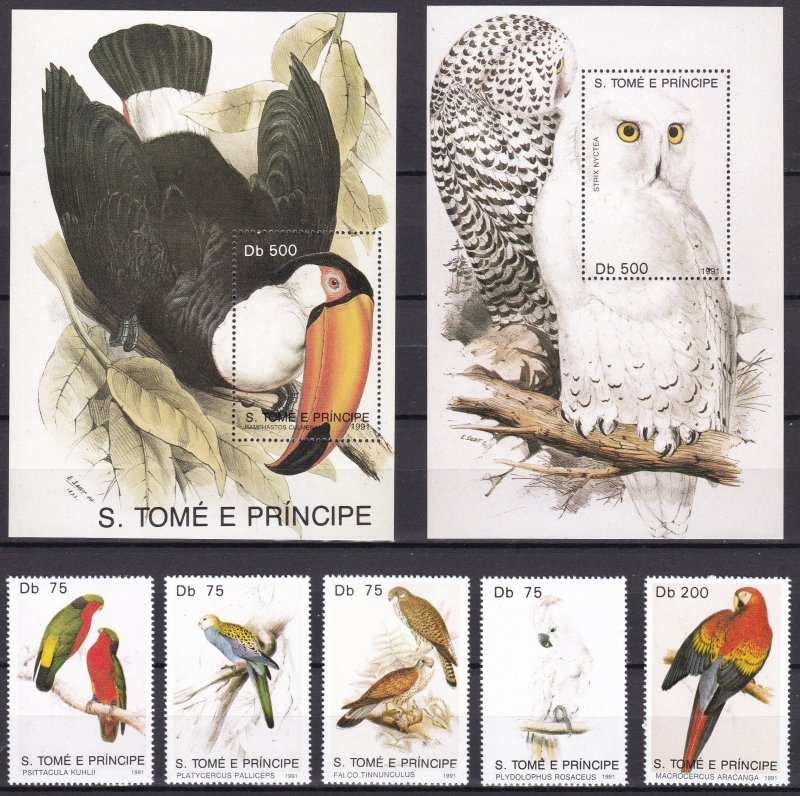 Sao Tome and Principe, Fauna, Birds MNH / 1991