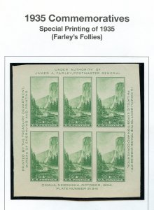 SCOTT #769 - YOSEMITE - FARLEY'S FOLLIES ISSUED WITHOUT GUM (NGAI)