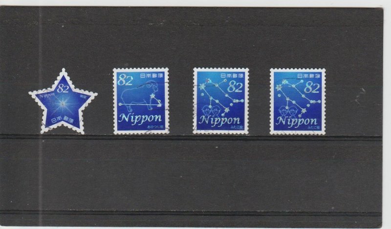 Japan  Scott#  3971a-3971d  Used  (2016 Constellations and Star)