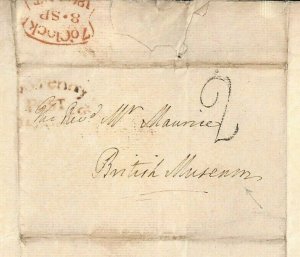 GB HISTORIC LETTER Cover London 1804 *BRITISH MUSEUM* {samwells-covers}MS1835 