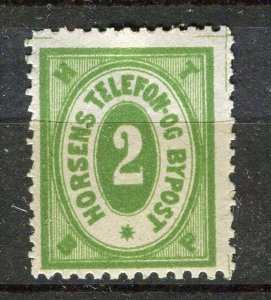 DENMARK; HORSENS BYPOST Local Telefon issue 1886 Mint hinged 2ore. value