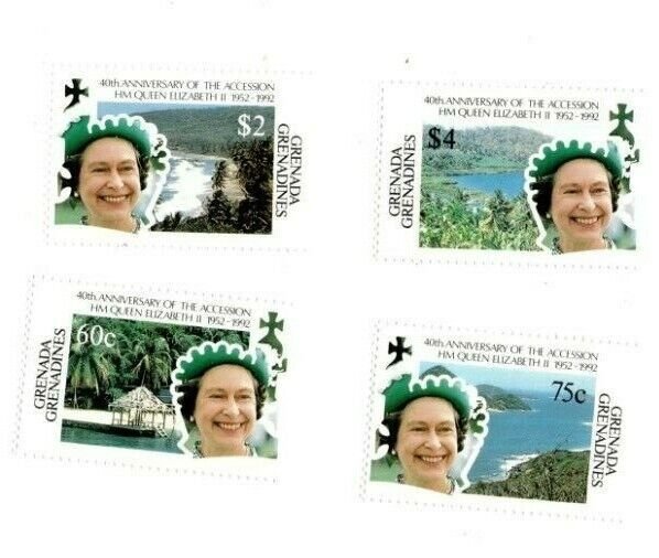 Grenadines 1991 1368-71 - Queen Elizabeth 2 Ascension 40th - Set of four - MNH