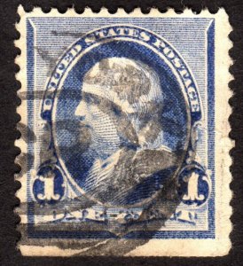 1890, US 1c, Franklin, Used, Sc 219