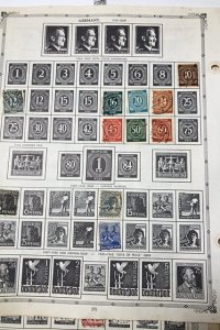 OLD GERMANY STAMPS HINGED ON ALBUM PAGE